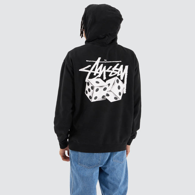 Stussy Pair Of Dice Hood Black