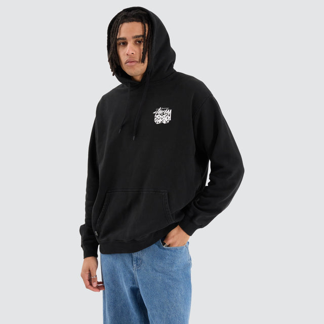 Stussy Pair Of Dice Hood Black