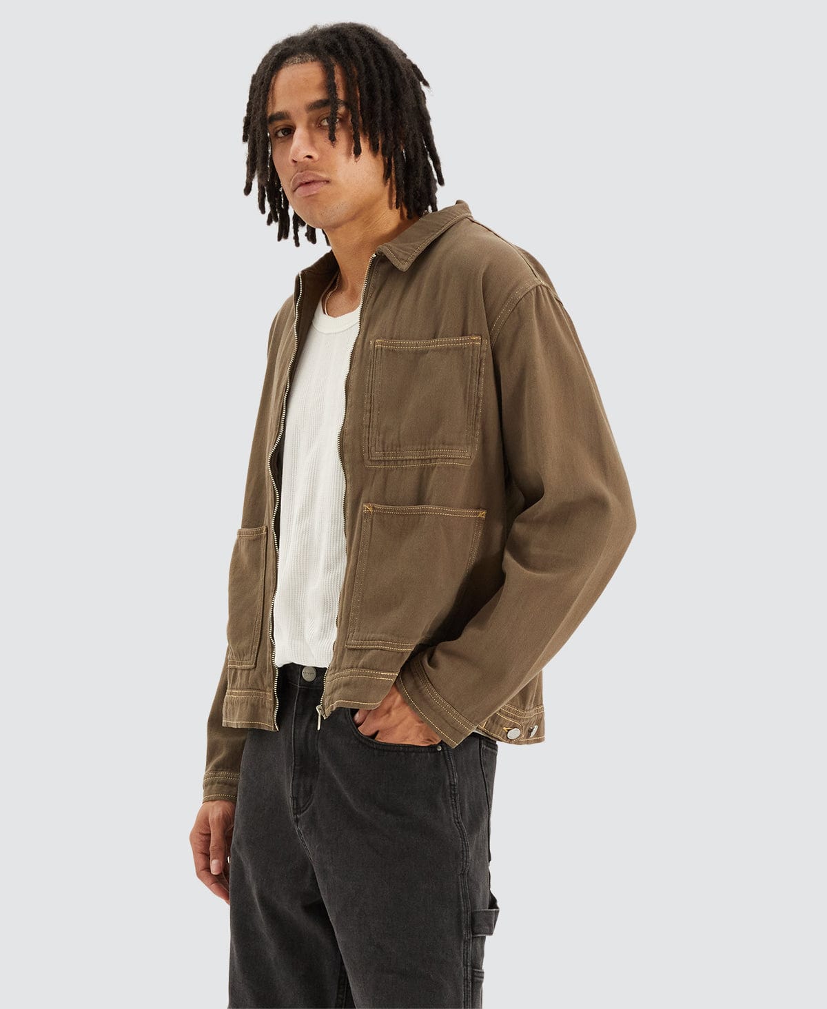 Green hot sale workers jacket