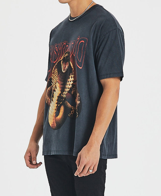 Sushi Radio Serpent Box Fit T-Shirt Mineral Black