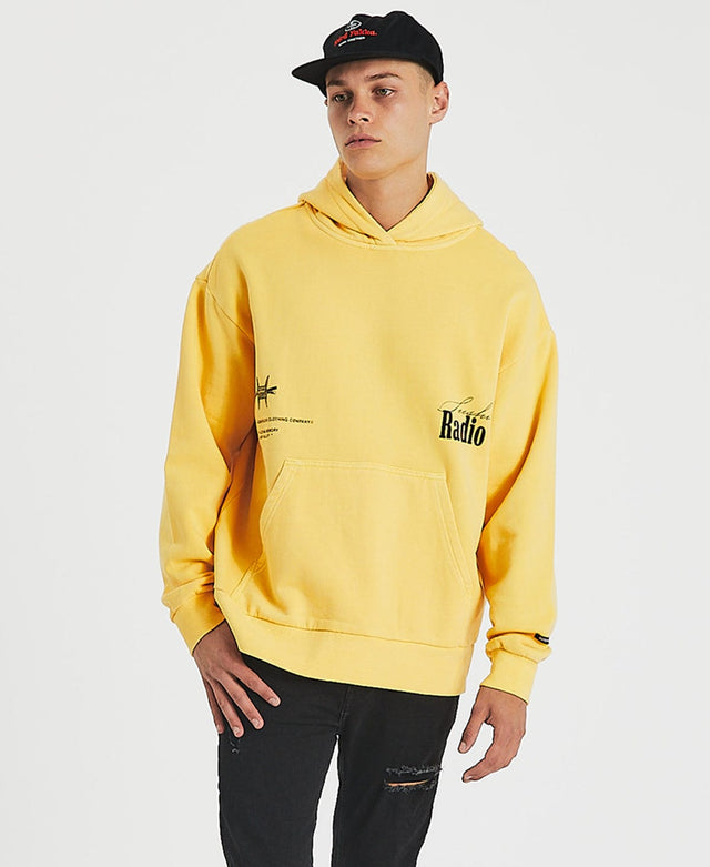 Sushi Radio Trance Relaxed Hoodie Pigment Daffodil Yellow
