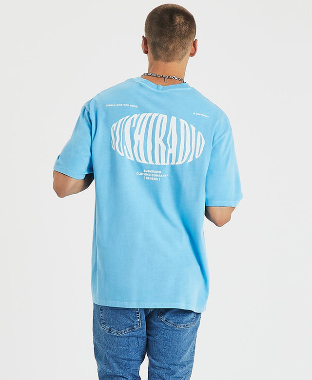 Sushi Radio Unrest Box Fit T-Shirt Pigment Swim Blue