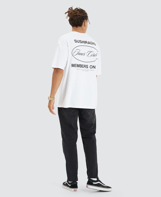 Sushi Radio West End Box Fit Tee - White WHITE