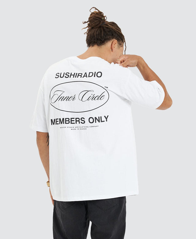 Sushi Radio West End Box Fit Tee - White WHITE