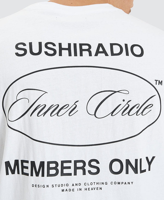 Sushi Radio West End Box Fit Tee - White WHITE