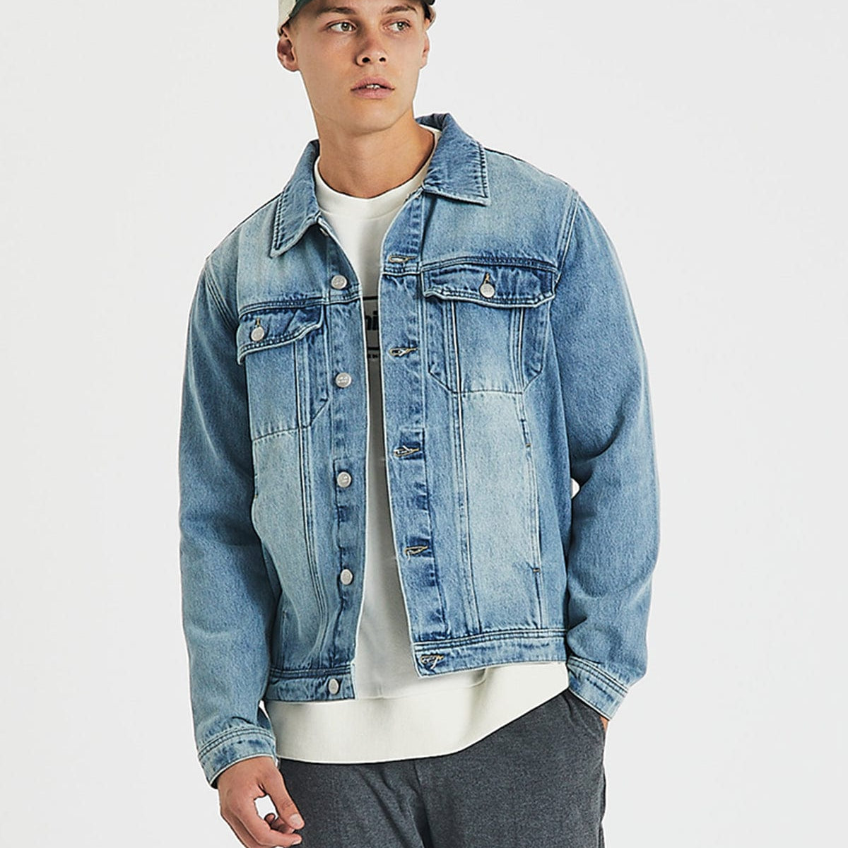 Whisper Denim Jacket Mid Indigo – Neverland Store