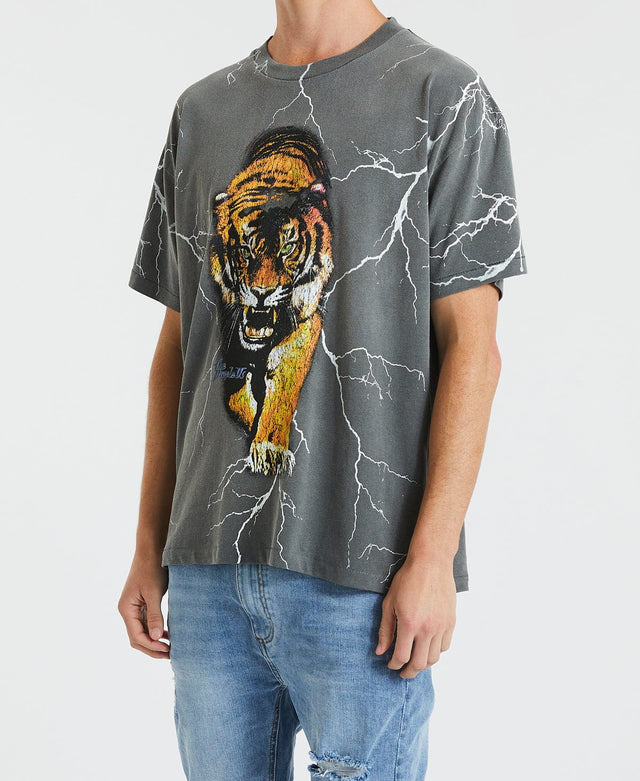 The People Vs Tiger Storm Vintage Tee Black