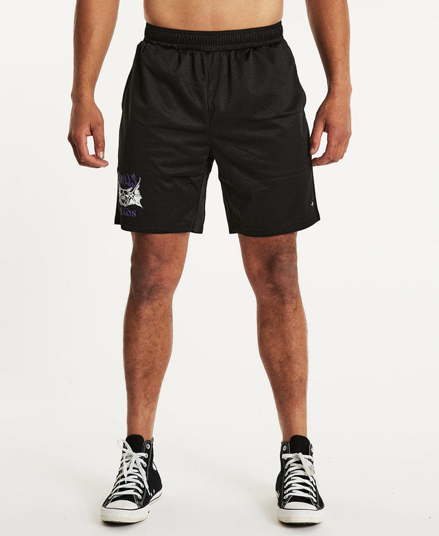 Thrills Chaos Skull Mesh Short Black