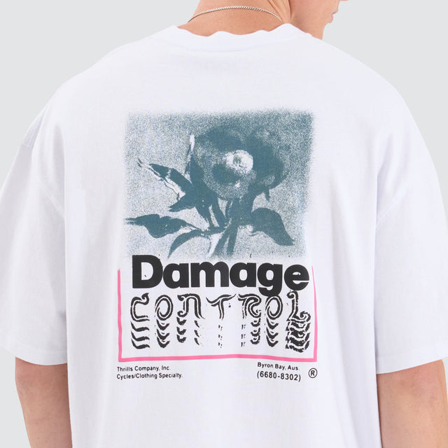 Thrills Controlled Damage Tee White