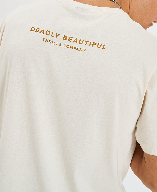 Thrills Deadly Beautiful Merch Fit T-Shirt Heritage White