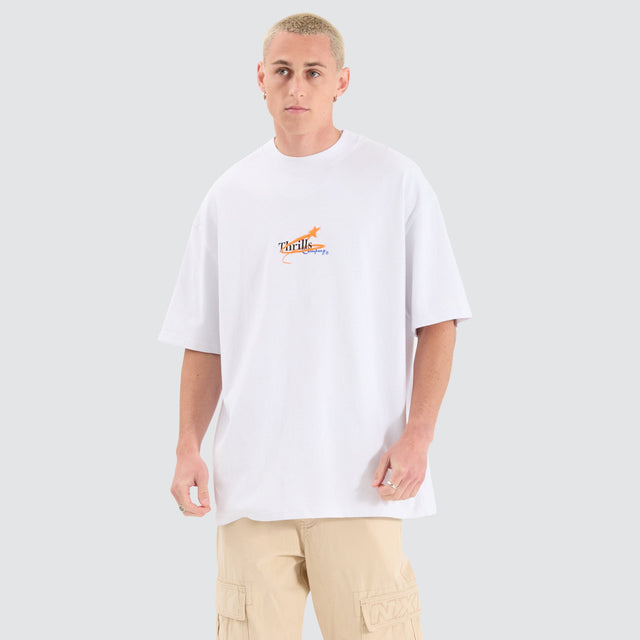 Thrills Earthdrone Box Fit Oversized Tee White