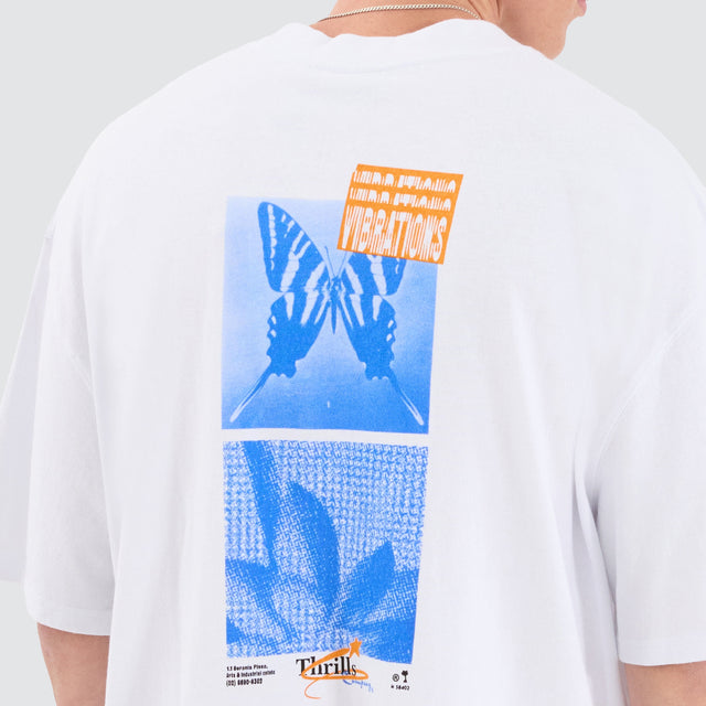 Thrills Earthdrone Box Fit Oversized Tee White