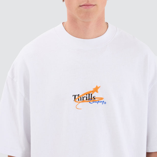 Thrills Earthdrone Box Fit Oversized Tee White