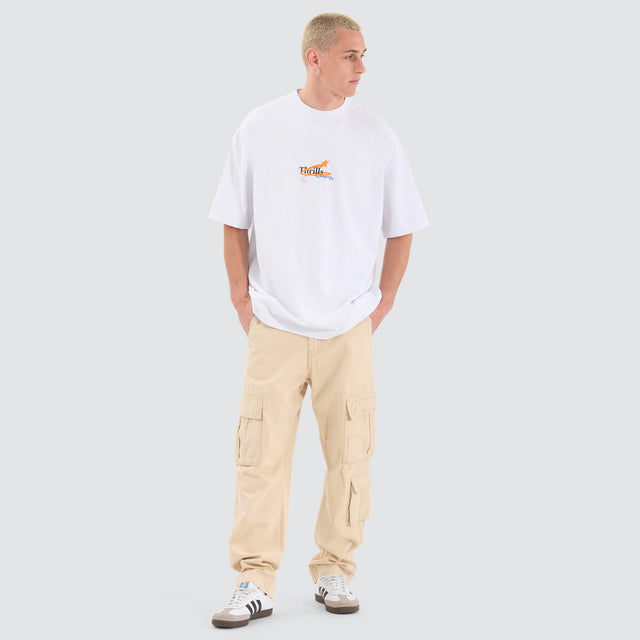 Thrills Earthdrone Box Fit Oversized Tee White