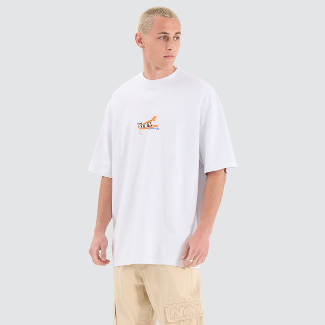 Thrills Earthdrone Box Fit Oversized Tee White