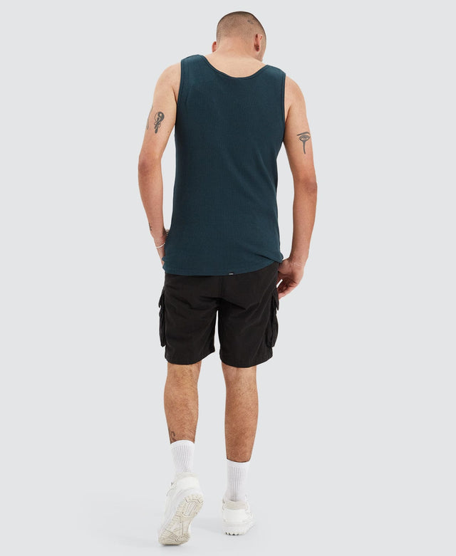 Thrills Existencial Waffle Singlet - Jasper Green GREEN