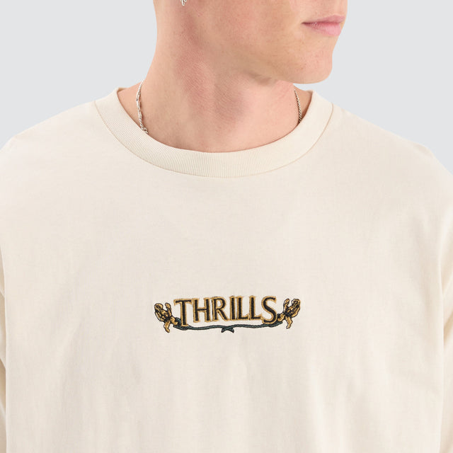 Thrills Flowershop Merch Fit Tee White