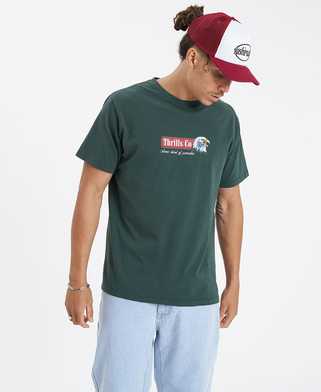 Thrills Heavy Strength Merch Fit T-Shirt Sycamore Green