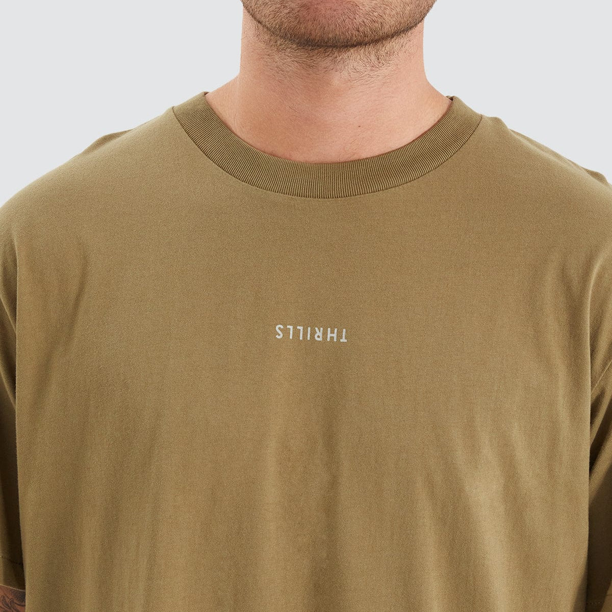 Minimal Thrills Merch Fit T-Shirt Brown | Neverland Store