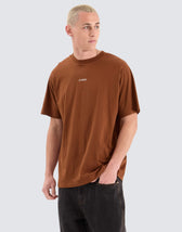 Minimal Thrills Merch Fit Tee Chestnut Brown