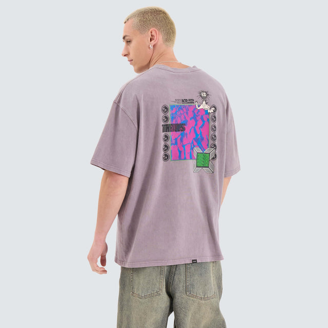 Thrills Vibrations Box Fit Oversized Tee Grey