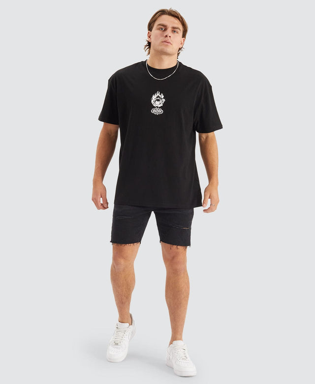WNDRR Ablaze Box Fit T-Shirt Black