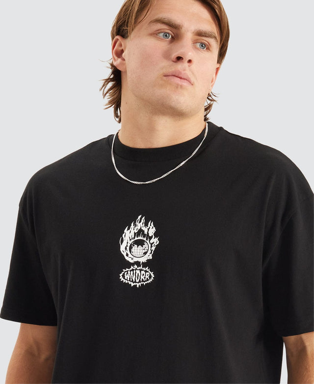 WNDRR Ablaze Box Fit T-Shirt Black
