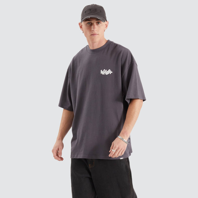 WNDRR All Out Heavy Weight Tee Charcoal