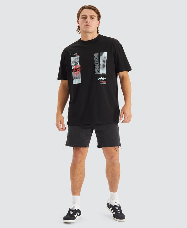 WNDRR Anarchy Box Fit T-Shirt Black