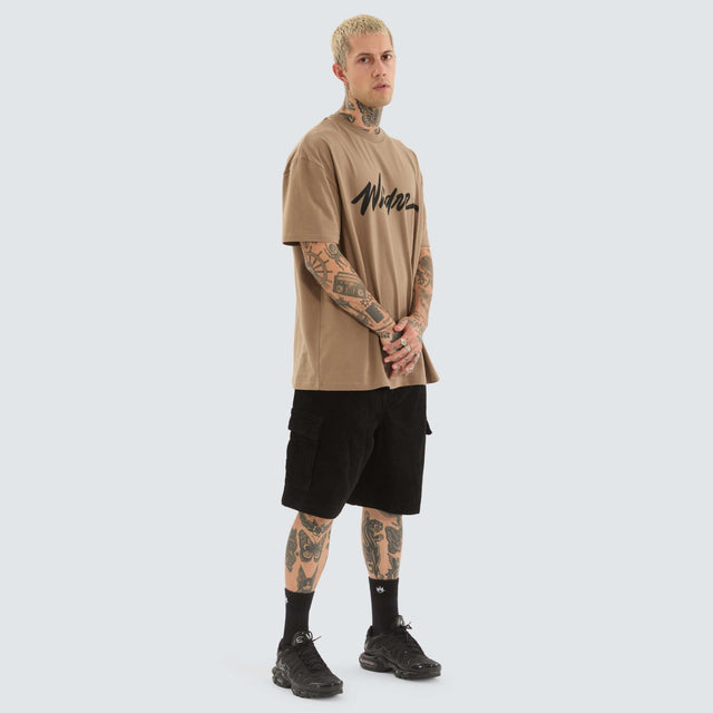 WNDRR Apollo Box Fit Tee Taupe