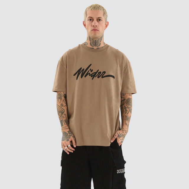 WNDRR Apollo Box Fit Tee Taupe