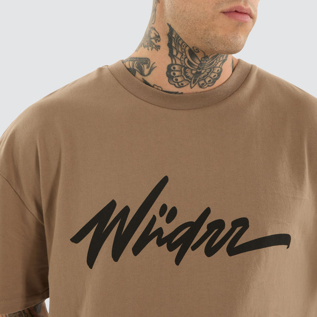 WNDRR Apollo Box Fit Tee Taupe