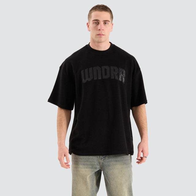 WNDRR Arch French Terry Tee Black