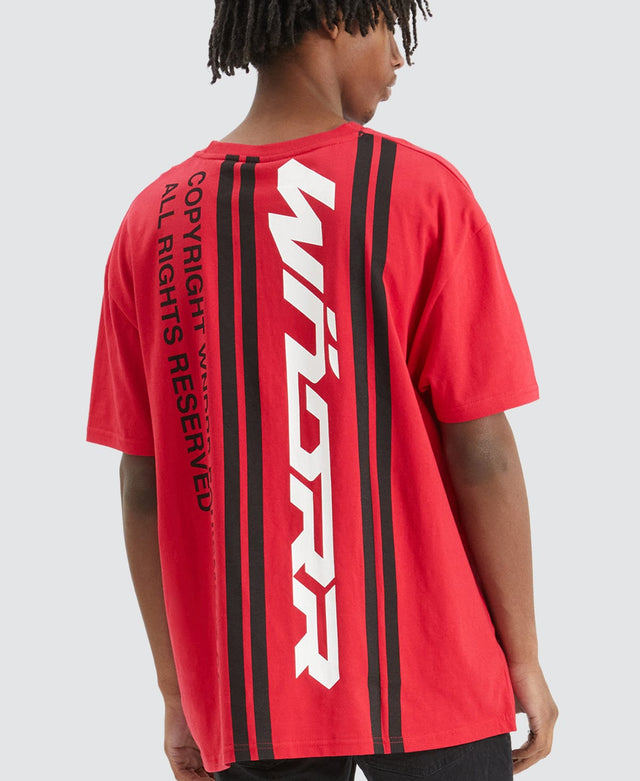 WNDRR Back off Box Fit T-Shirt Red