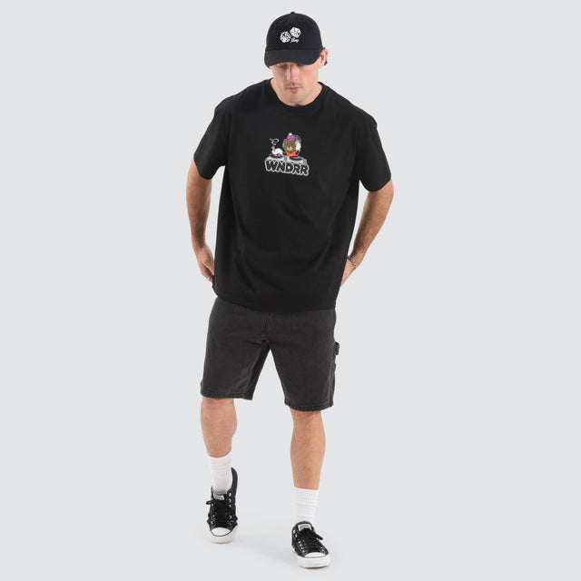 WNDRR Beats Box Fit Tee Black