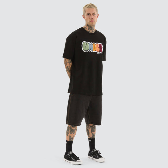 WNDRR Blissed Box Fit Tee Black