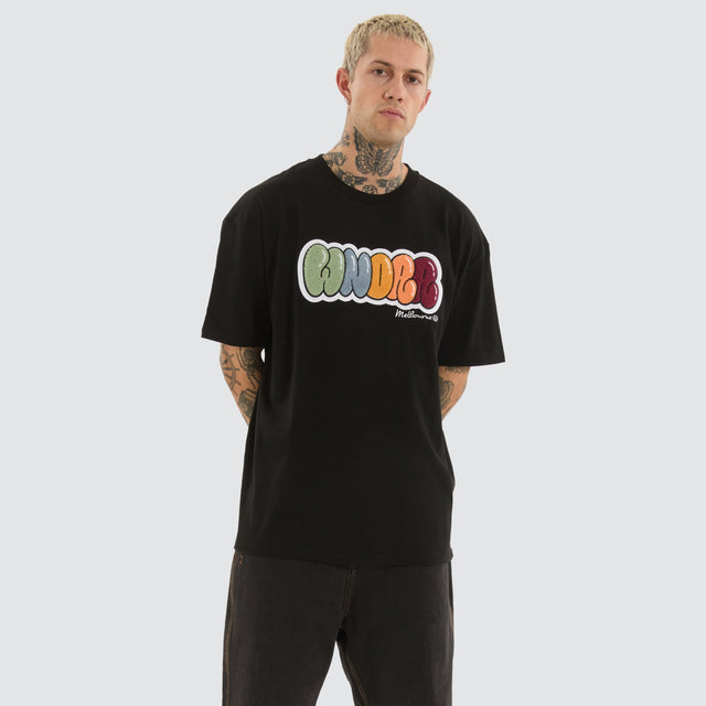 WNDRR Blissed Box Fit Tee Black