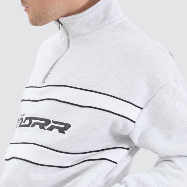 WNDRR Companion 1/4 Zip Sweat White Marle