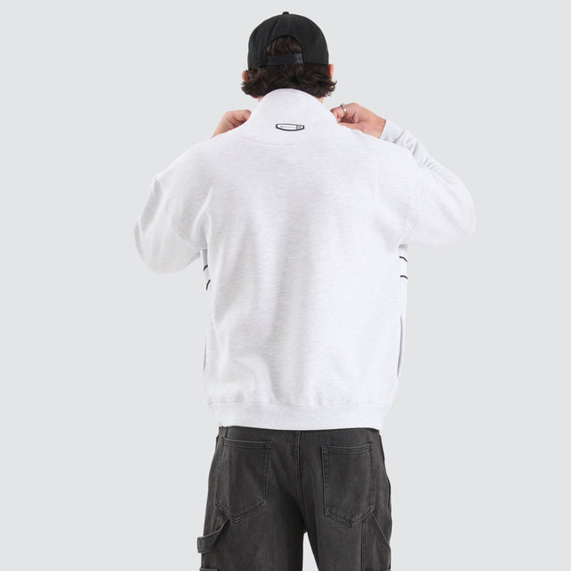 WNDRR Companion 1/4 Zip Sweat White Marle