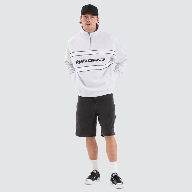 WNDRR Companion 1/4 Zip Sweat White Marle