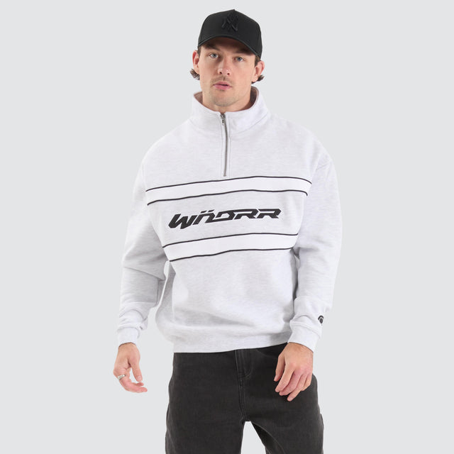 WNDRR Companion 1/4 Zip Sweat White Marle