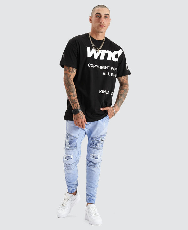 WNDRR Cut Off Custom Fit T-Shirt Black