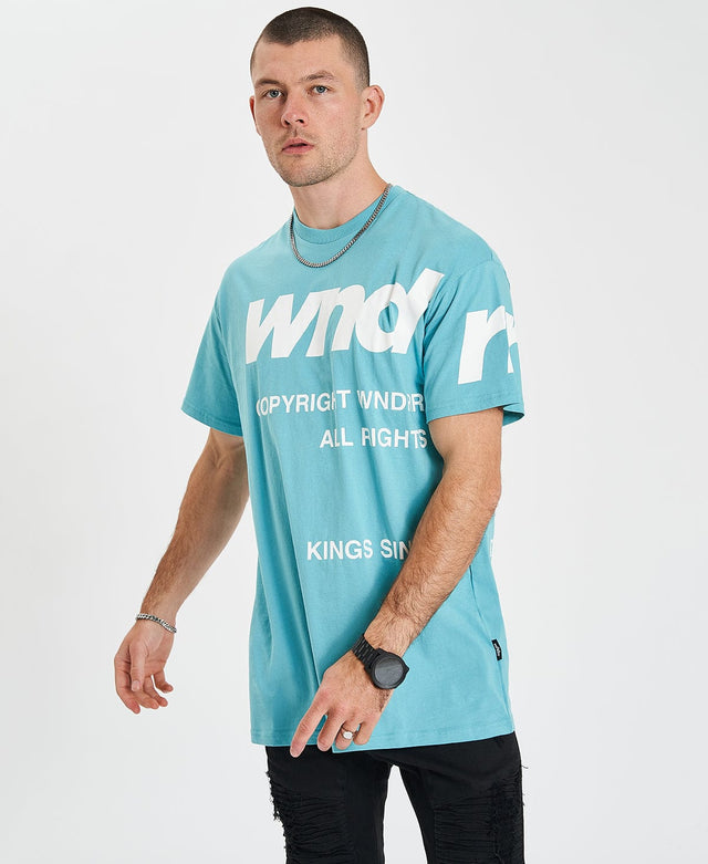 WNDRR Cut Off Custom Fit T-Shirt Teal Green