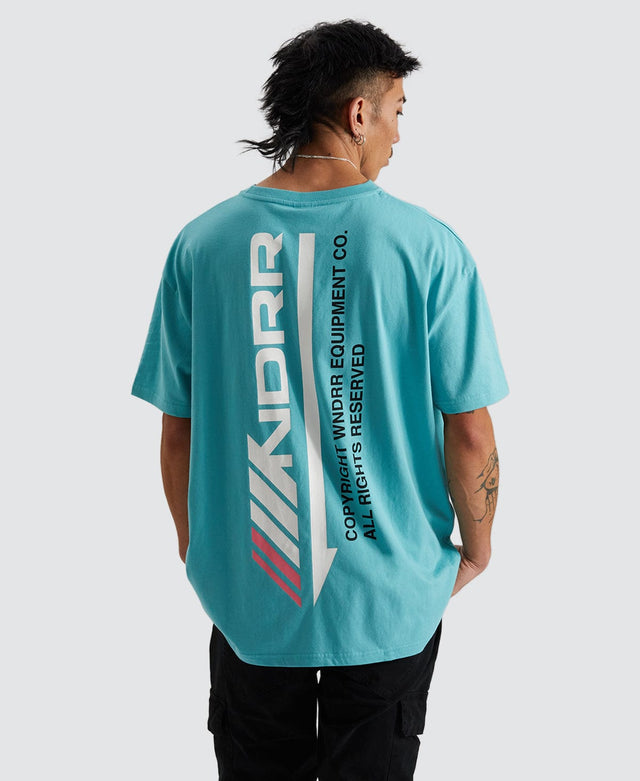 WNDRR Detach Box Fit T-Shirt Teal Green