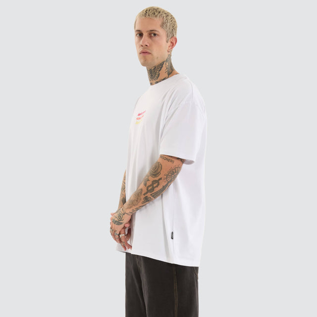 WNDRR Exile Box Fit Tee White