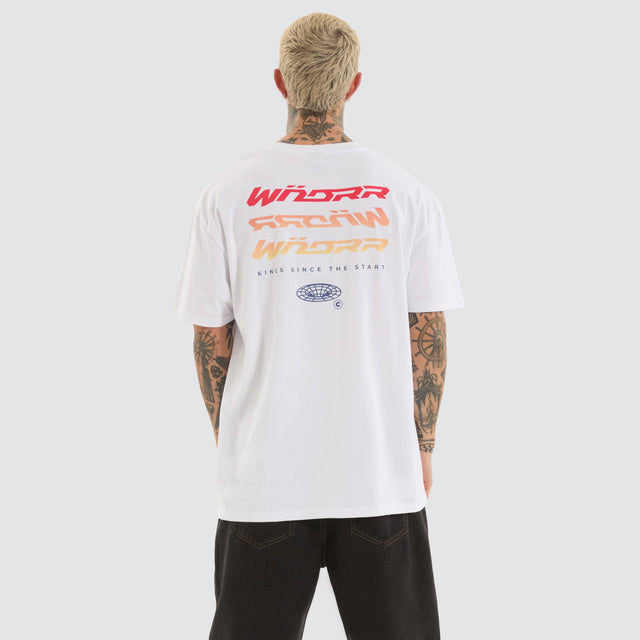 WNDRR Exile Box Fit Tee White