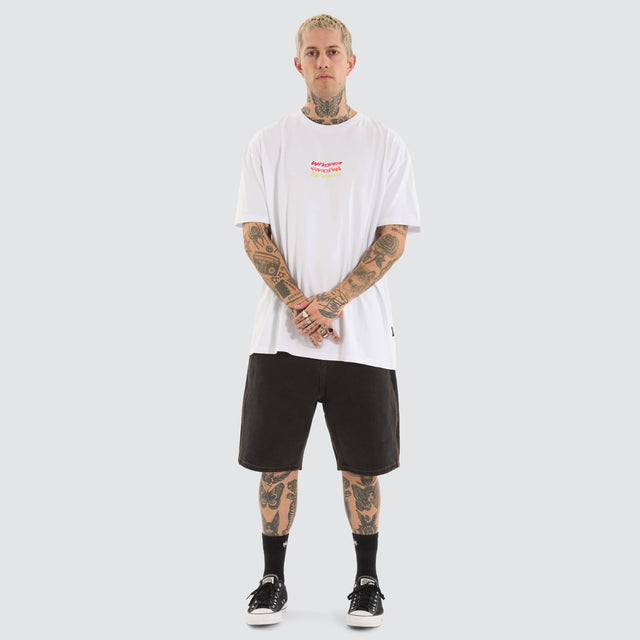 WNDRR Exile Box Fit Tee White