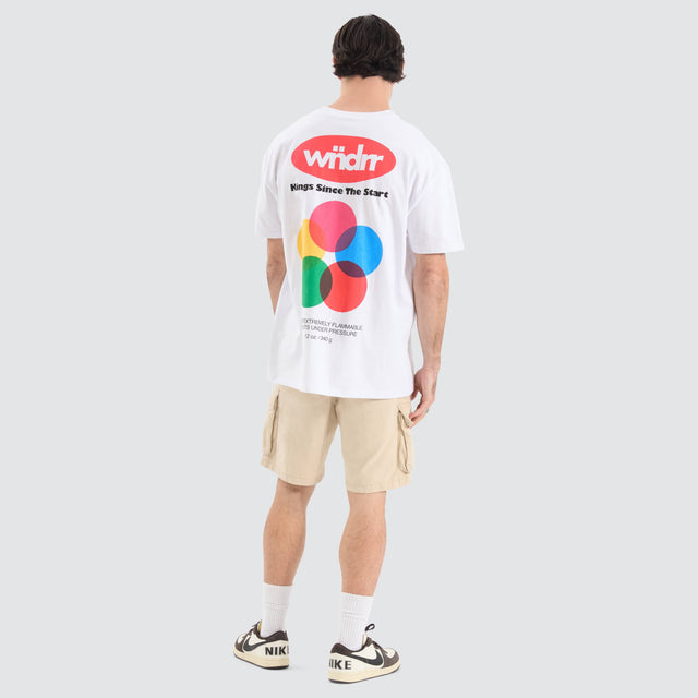 WNDRR Flammable Box Fit Tee White