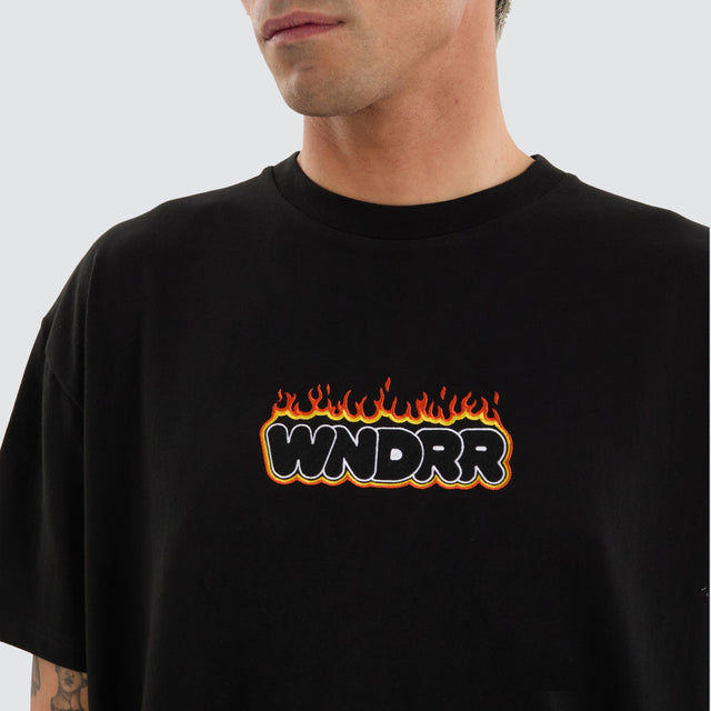 WNDRR Flint Box Fit Tee Black