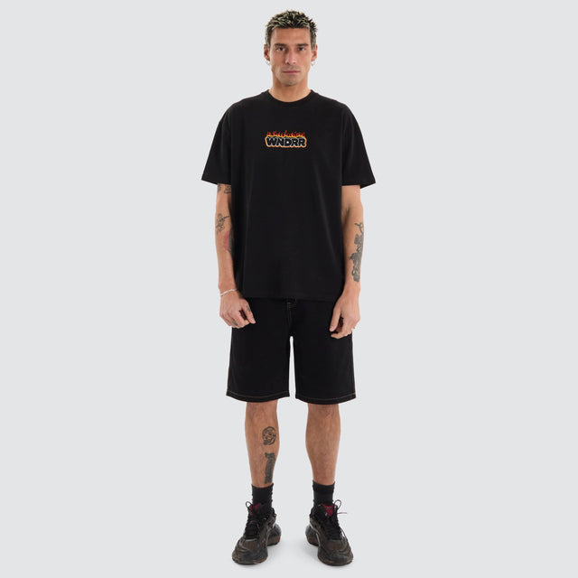 WNDRR Flint Box Fit Tee Black